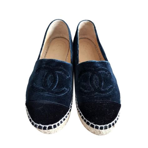 chanel espadrilles blue red|authentic Chanel espadrilles for sale.